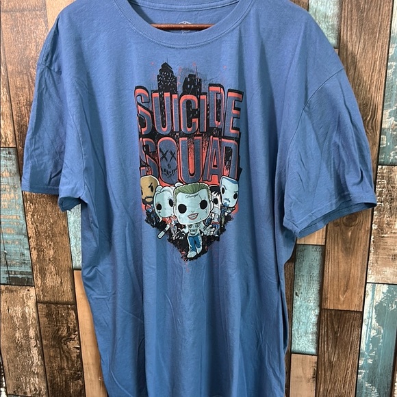 Suicide Squad Blue Graphic Men's T-Shirt - Picture 3 of 11